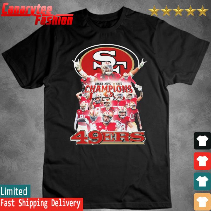 Official San Francisco 49ers team football 2022 NFC west Champions