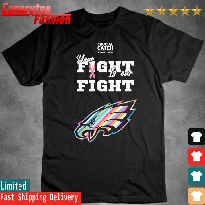 Philadelphia Eagles I am the toughest fan proud cancer survivor crucial  catch intercept cancer shirt, hoodie, sweater, long sleeve and tank top