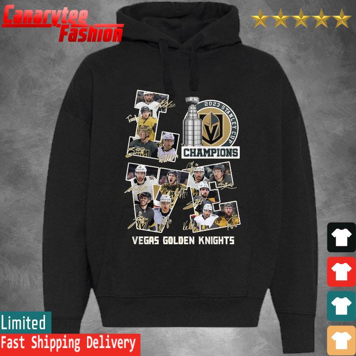 Official NHL Golden Knights Team 2023 Stanley Cup Champions Signatures Shirt,  hoodie, sweater, long sleeve and tank top