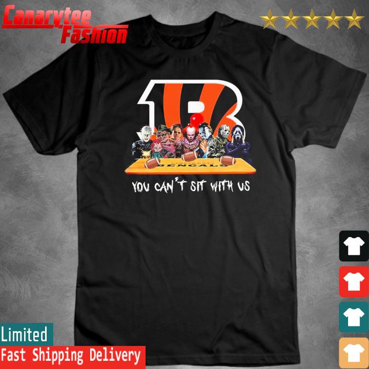 Cincinnati Bengals horror movie characters you can't sit with us shirt